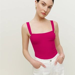 Reformation Eunice Top in Rhubarb